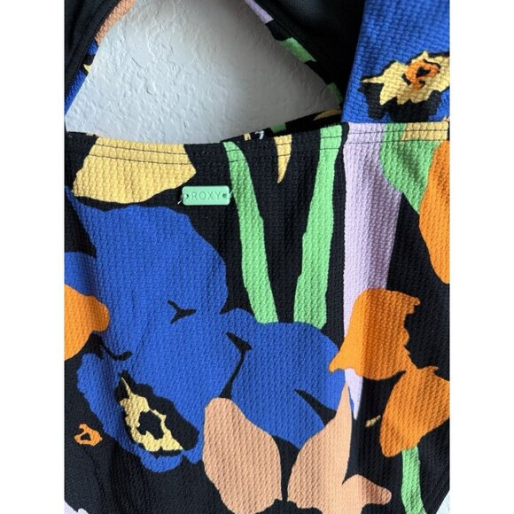 Roxy Women’s Color Jam One Piece Swimsuit Anthracite Flower Jammin Size Small‎ - Picture 11 of 16